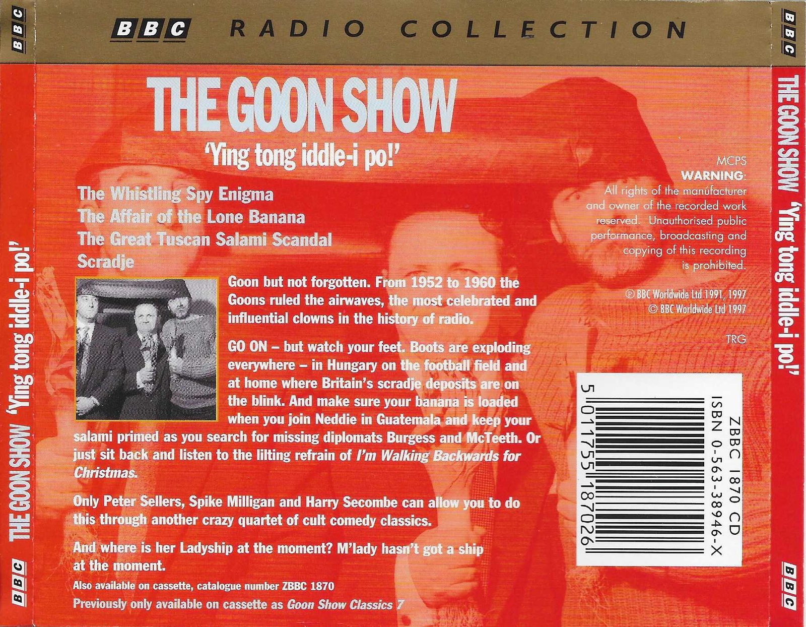 Back cover of ZBBC 1870 CD